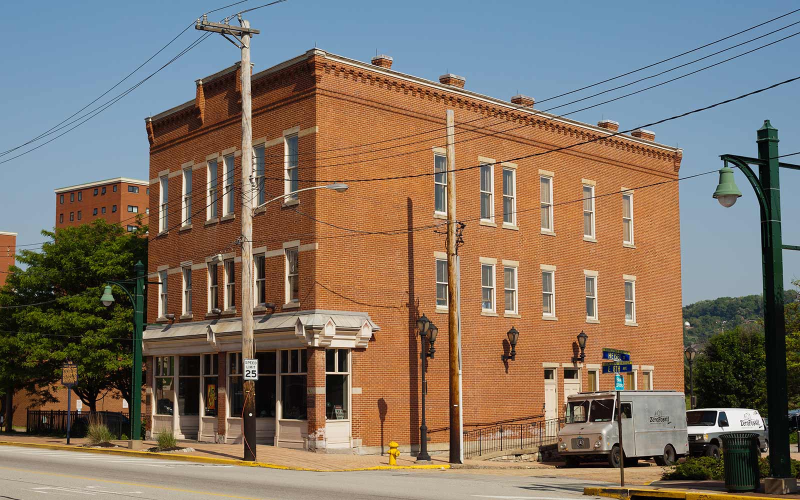 The outside of the historic Bost Building and museum.