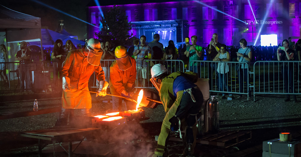 Evening Iron casting demonstration