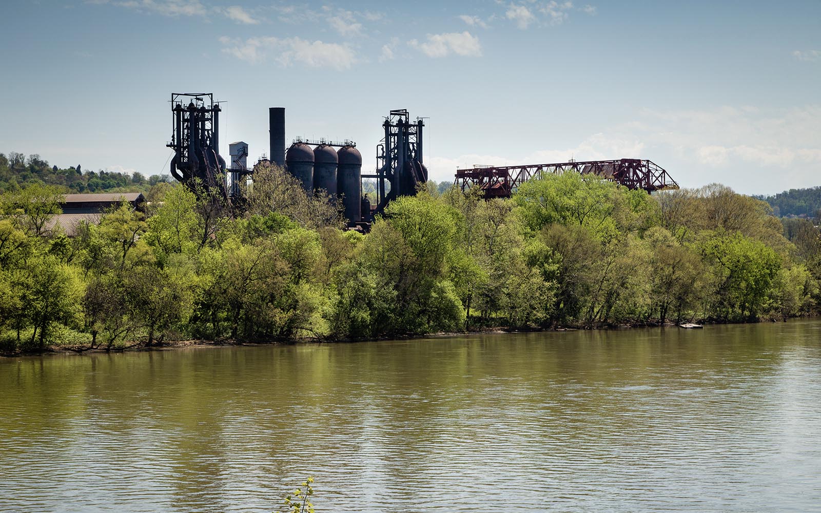 Carrie Furnaces with Mon River in foreground
