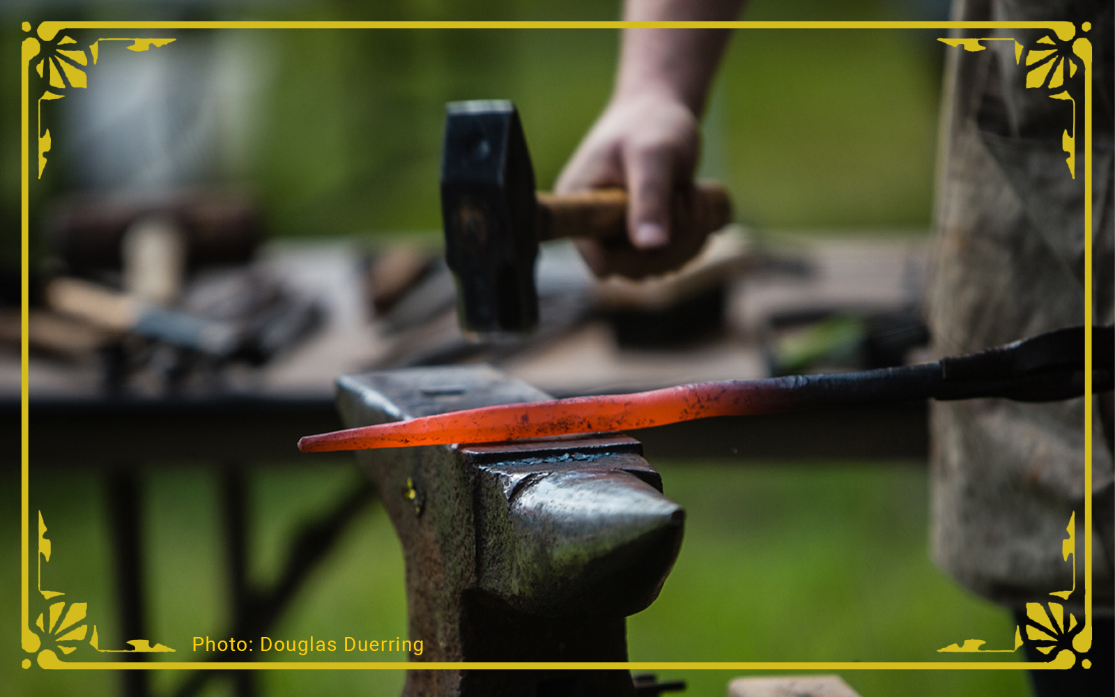 hammer striking an anvil