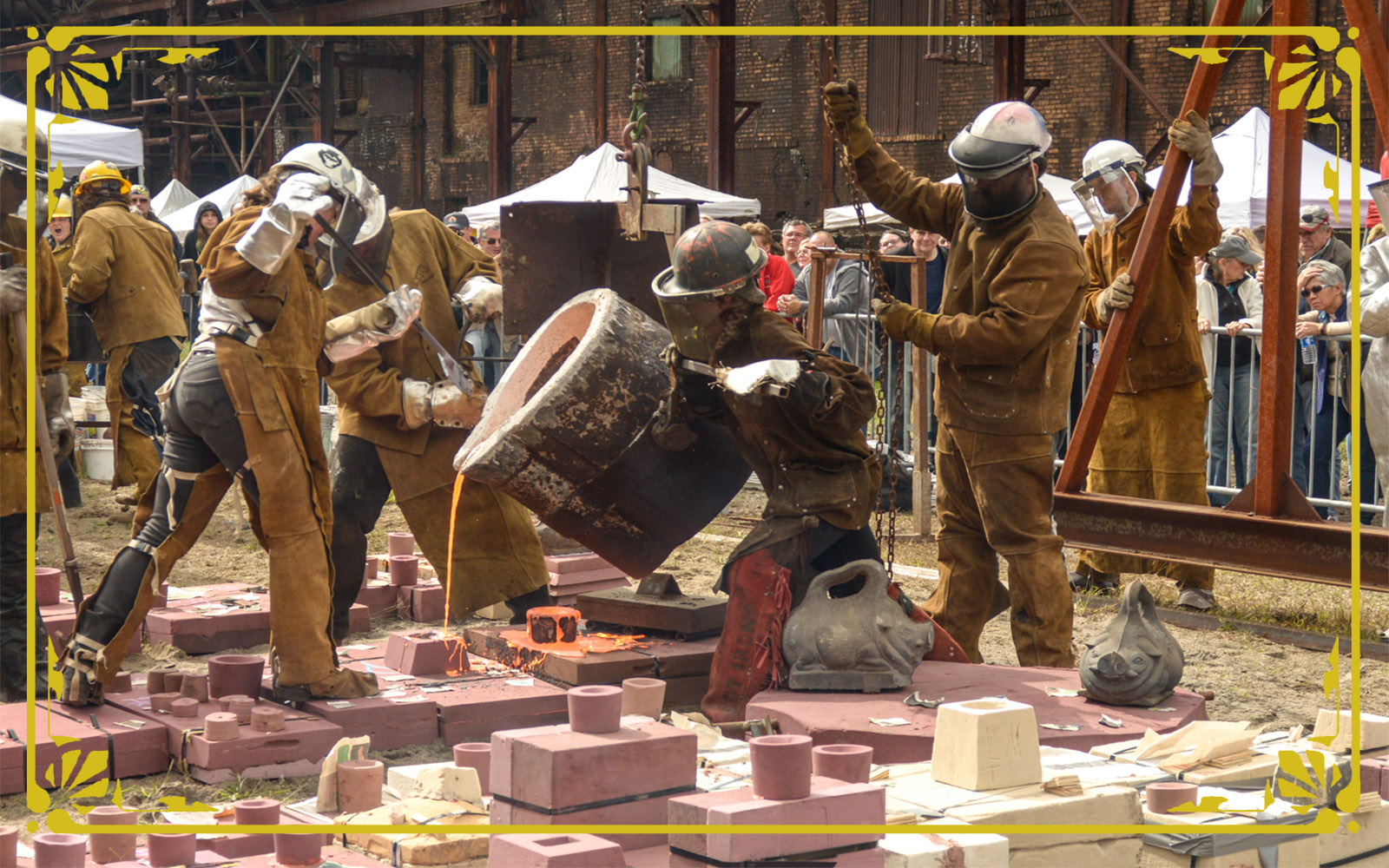 iron casting during festival of combustion
