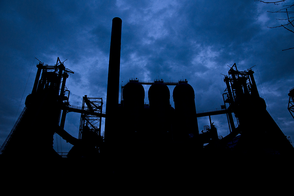 Carrie furnaces photo at dusk by Kevin Scanlon