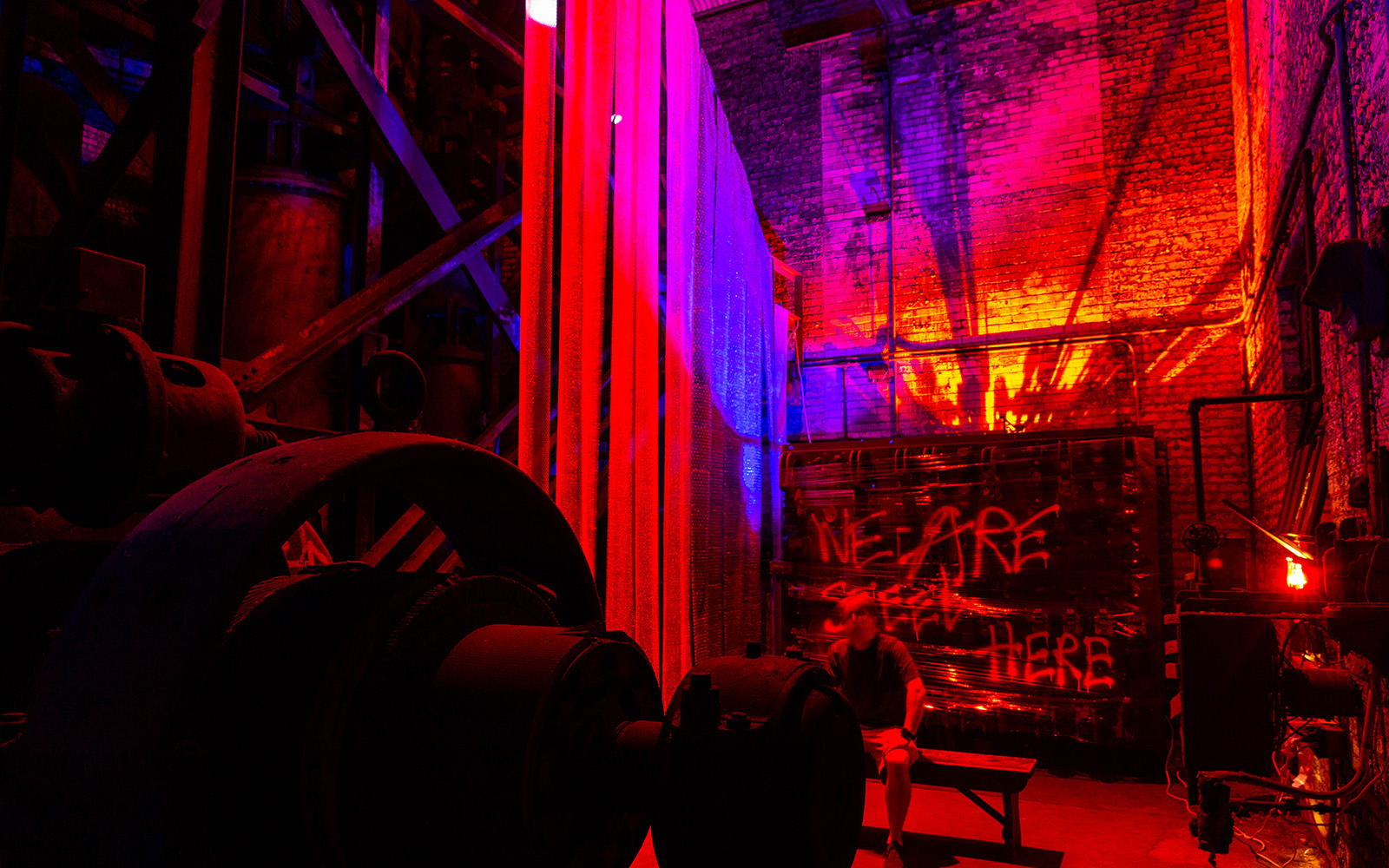 Riccardo Iammuri Robinson's work installed in the hoist house