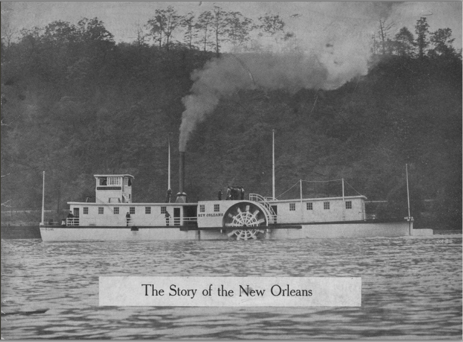 Image of the New Orleans Steamboat from a book cover