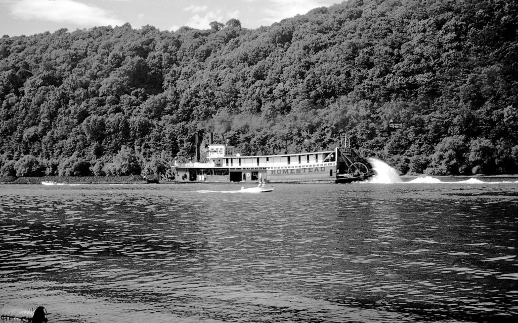 USS's sternwheeler towboat, the Homestead.