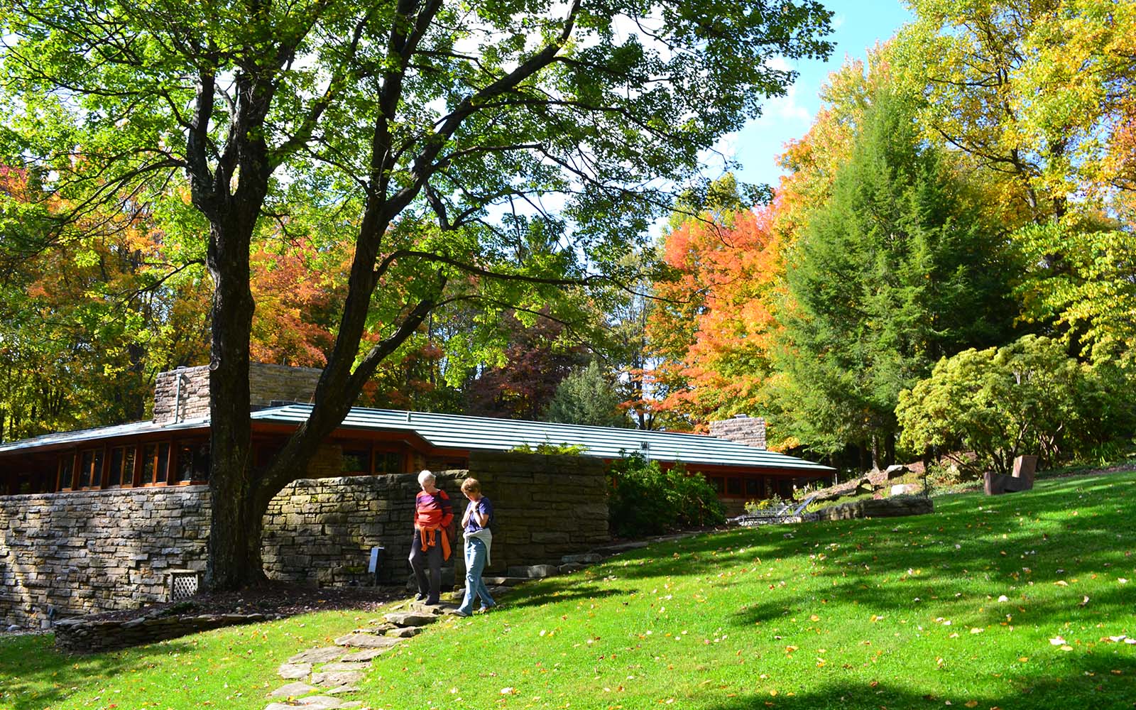 A couple in a fall scene