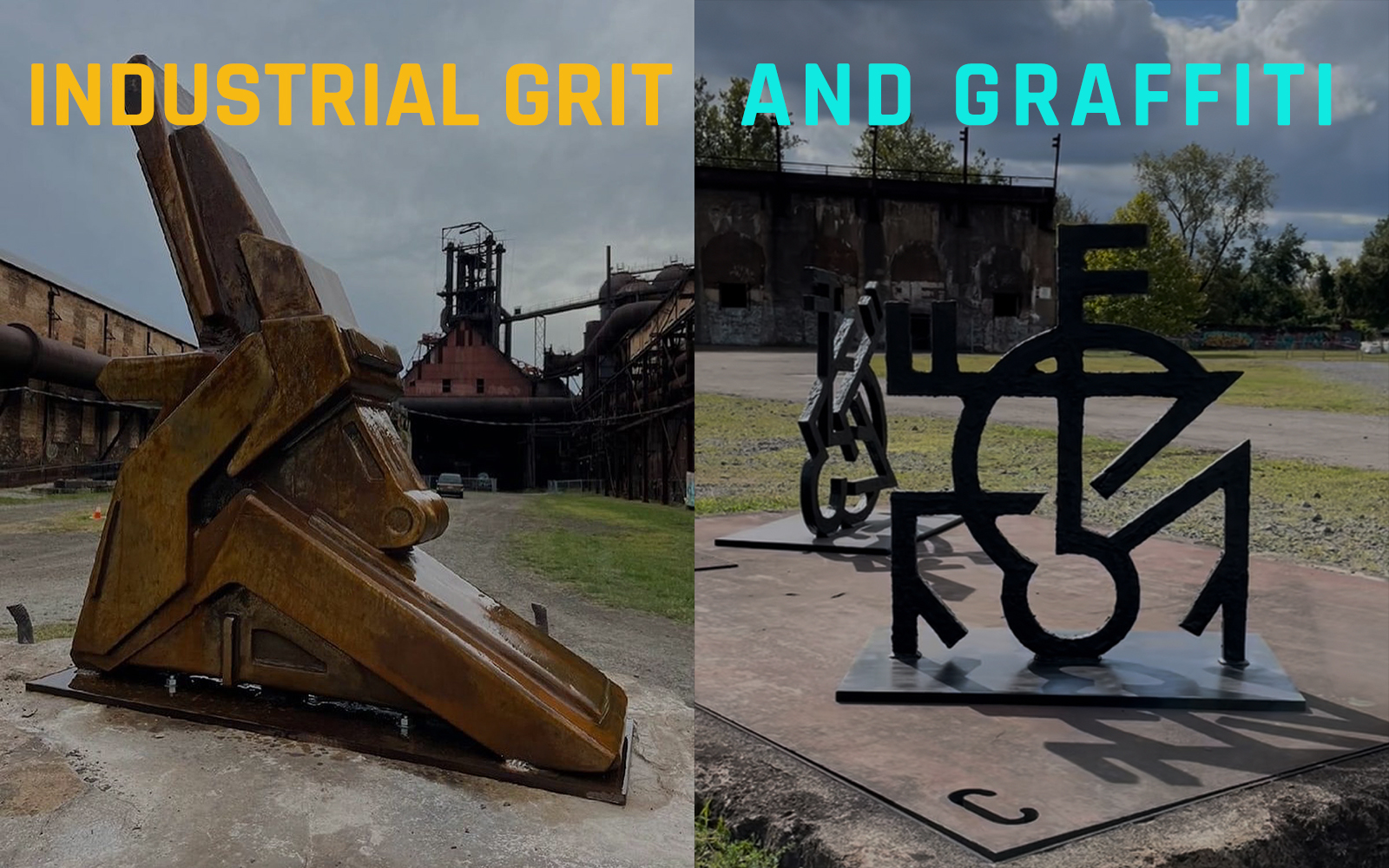 industrial grit and graffiti promo card