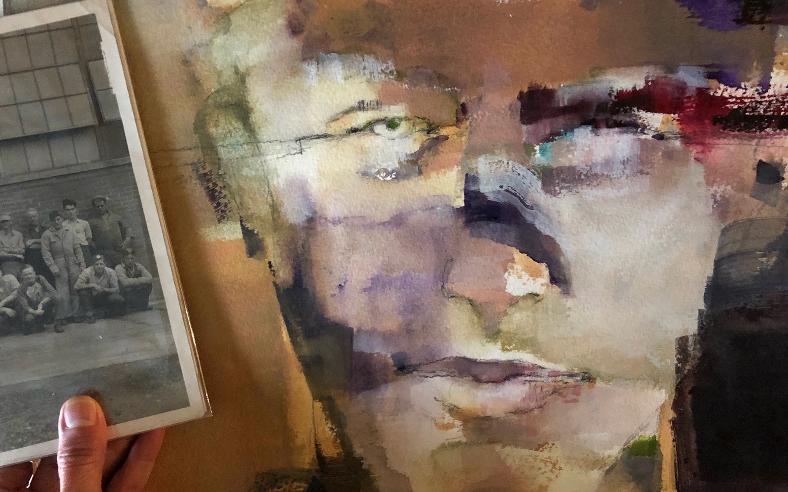 detail of artwork created by artist jeannie McGuire