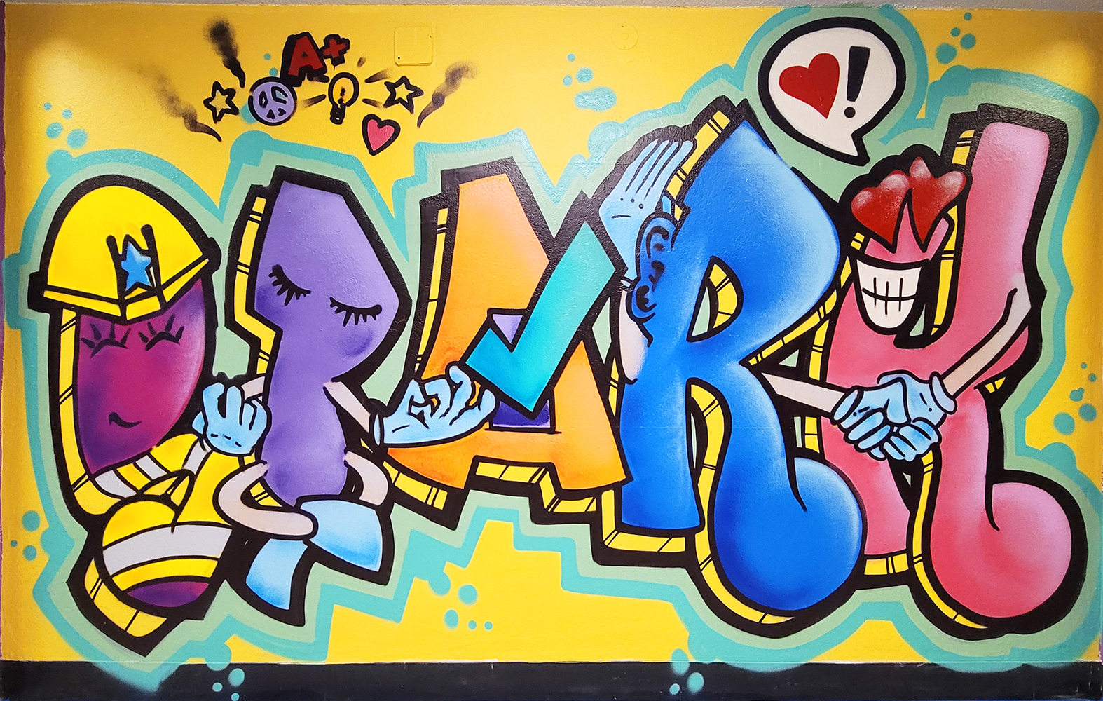 Spark mural at bellevue elementary school