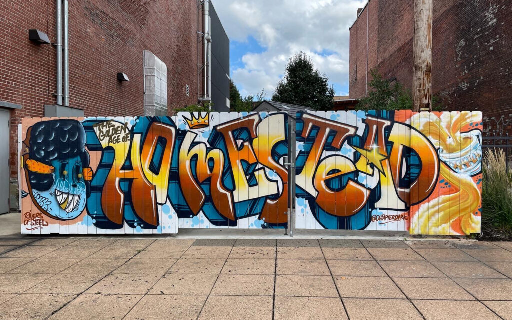 Mural created in Homestead Borough as part of industrial grit and graffiti