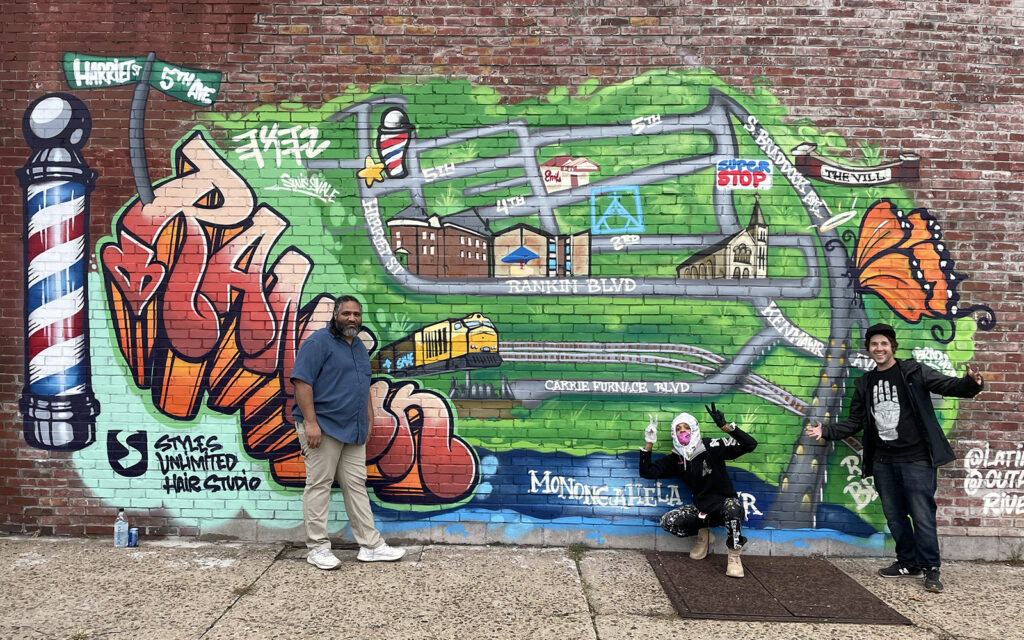 Completed mural for Rankin Borough in partnership with styles unlimited hair studio