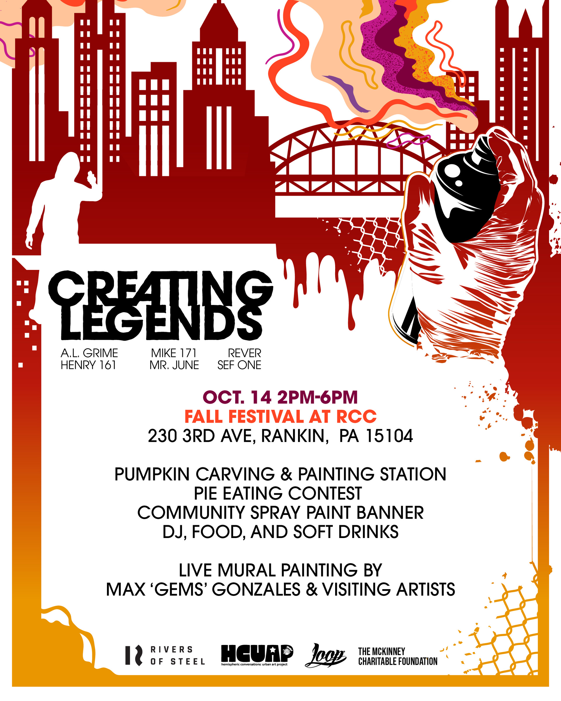 Fall festival flyer for creating legends