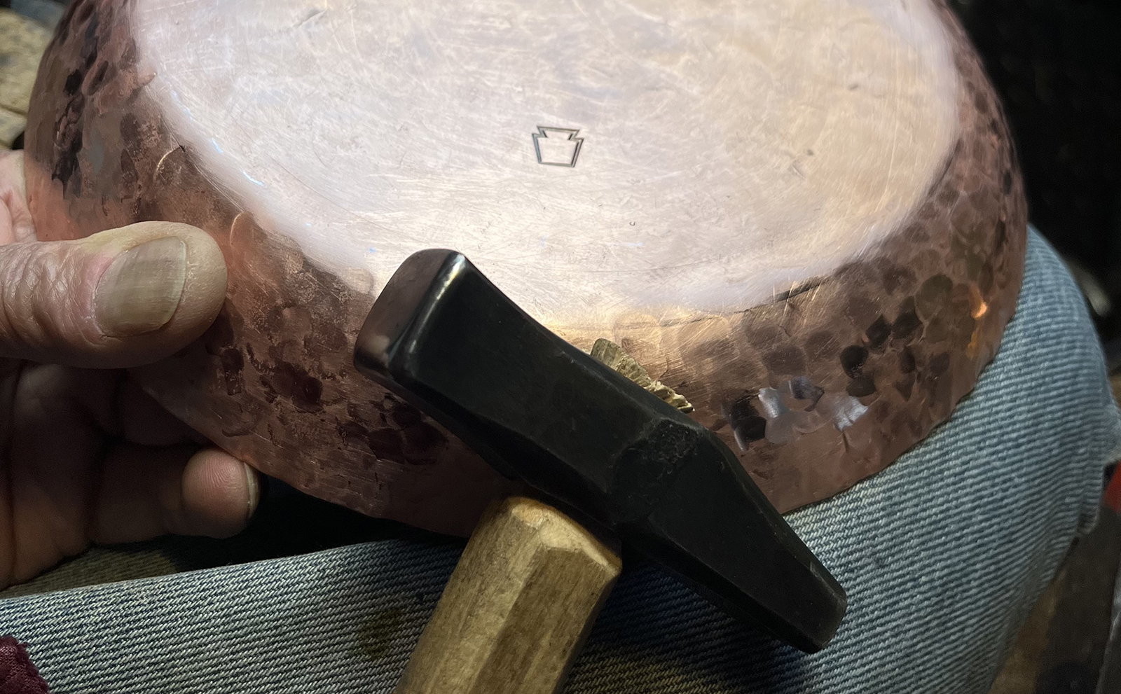 close up image of copper smithing techniques