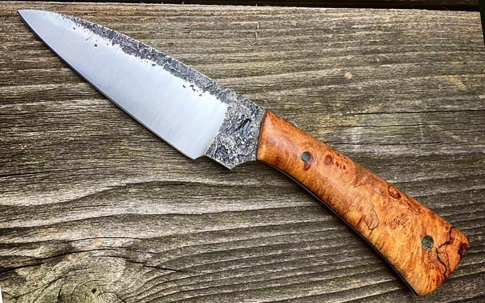 image0 sample of completed blade with a wooden handle